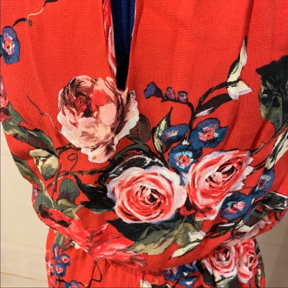 Anthropologie mock neck cutout floral jumpsuit - Picture 6 of 6